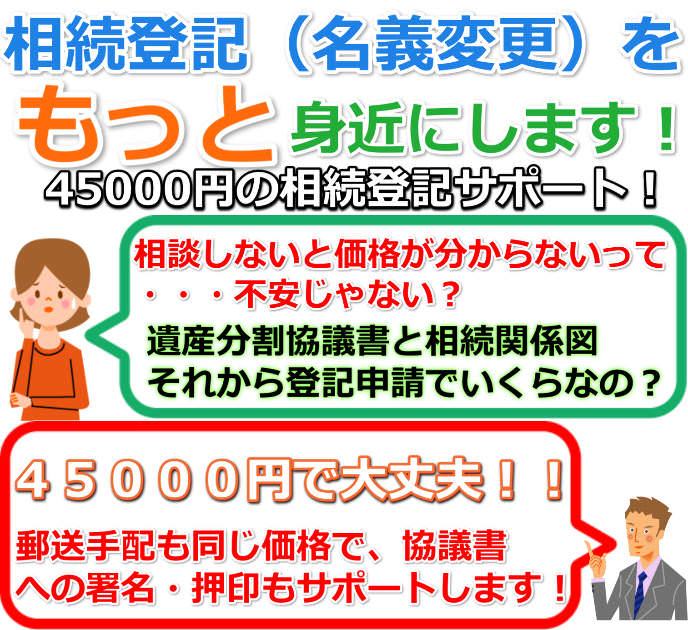 相続登記45000円パック